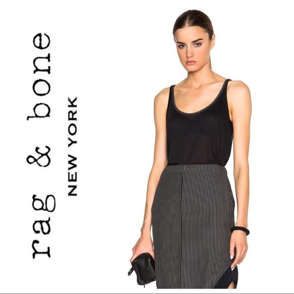 Rag & Bone Jane Cami Top Black Size Small NWT - Picture 1 of 7
